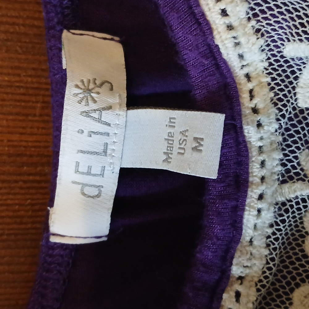 dELiA*s Purple Smocked Camisole with Bib Collar - Picture 2 of 6